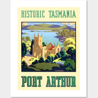 Historic Tasmania Port Arthur Vintage Poster 1930s Posters and Art